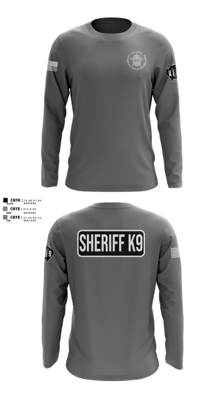 Long Sleeve Performance Shirt, Montgomery County Sheriff’s Office K9 Unit, Police, Teamtime, Team time, sublimation, custom sports apparel, team uniforms, spirit wear, spiritwear, sports uniforms, custom shirts, team store, custom team store, fundraiser sports, apparel fundraiser