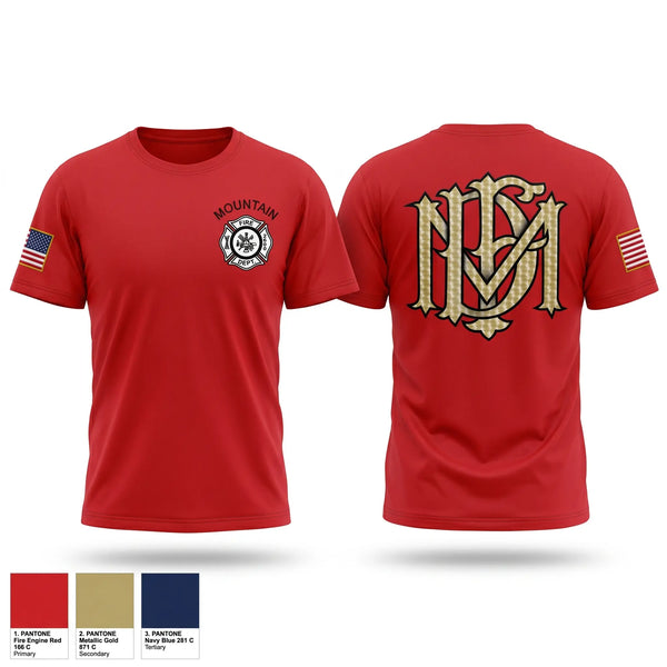 Old School Cotton Feel Shirt, Mountain Fire Department, Fire Department, Teamtime, Team time, sublimation, custom sports apparel, team uniforms, spirit wear, spiritwear, sports uniforms, custom shirts, team store, custom team store, fundraiser sports, apparel fundraiser