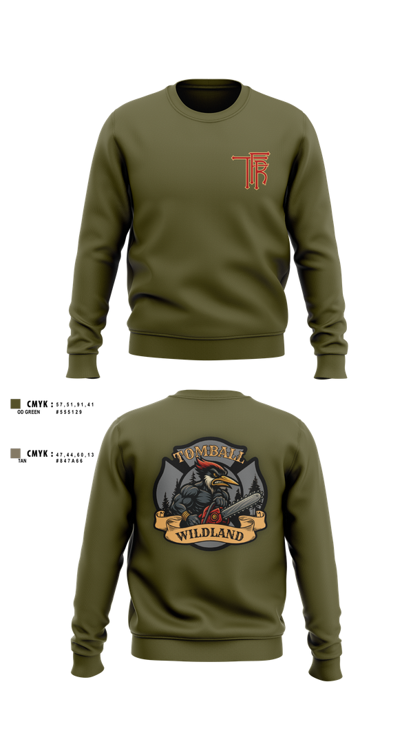 Crew Neck Sweatshirt, Tomball Wildland, , Teamtime, Team time, sublimation, custom sports apparel, team uniforms, spirit wear, spiritwear, sports uniforms, custom shirts, team store, custom team store, fundraiser sports, apparel fundraiser