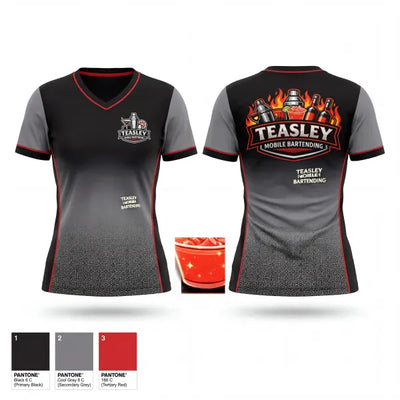 Teasley hospitality group LLC 8914361 Women's Short Sleeve V-neck Shirt - 1