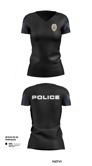 Womens Short Sleeve Vneck Shirt, Vincennes Police Department, , Teamtime, Team time, sublimation, custom sports apparel, team uniforms, spirit wear, spiritwear, sports uniforms, custom shirts, team store, custom team store, fundraiser sports, apparel fundraiser