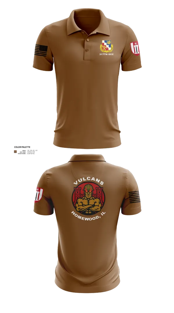 Short Sleeve Performance Polo, 317th ECC, Army, Teamtime, Team time, sublimation, custom sports apparel, team uniforms, spirit wear, spiritwear, sports uniforms, custom shirts, team store, custom team store, fundraiser sports, apparel fundraiser