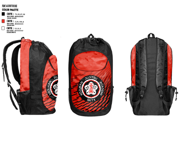 Gear Bag, Kojukan JuJitsu, Wrestling, Teamtime, Team time, sublimation, custom sports apparel, team uniforms, spirit wear, spiritwear, sports uniforms, custom shirts, team store, custom team store, fundraiser sports, apparel fundraiser