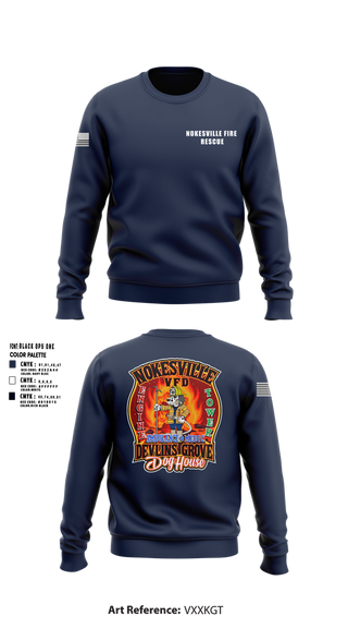 Crew Neck Sweatshirt, Nokesville Fire Rescue, Fire Department, Teamtime, Team time, sublimation, custom sports apparel, team uniforms, spirit wear, spiritwear, sports uniforms, custom shirts, team store, custom team store, fundraiser sports, apparel fundraiser