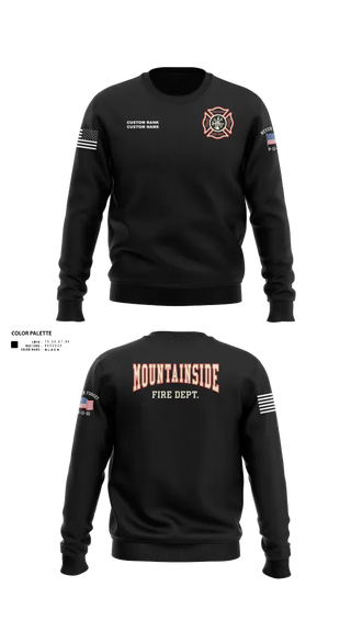 Crew Neck Sweatshirt, Mountainside Fire Department, Fire Department, Teamtime, Team time, sublimation, custom sports apparel, team uniforms, spirit wear, spiritwear, sports uniforms, custom shirts, team store, custom team store, fundraiser sports, apparel fundraiser