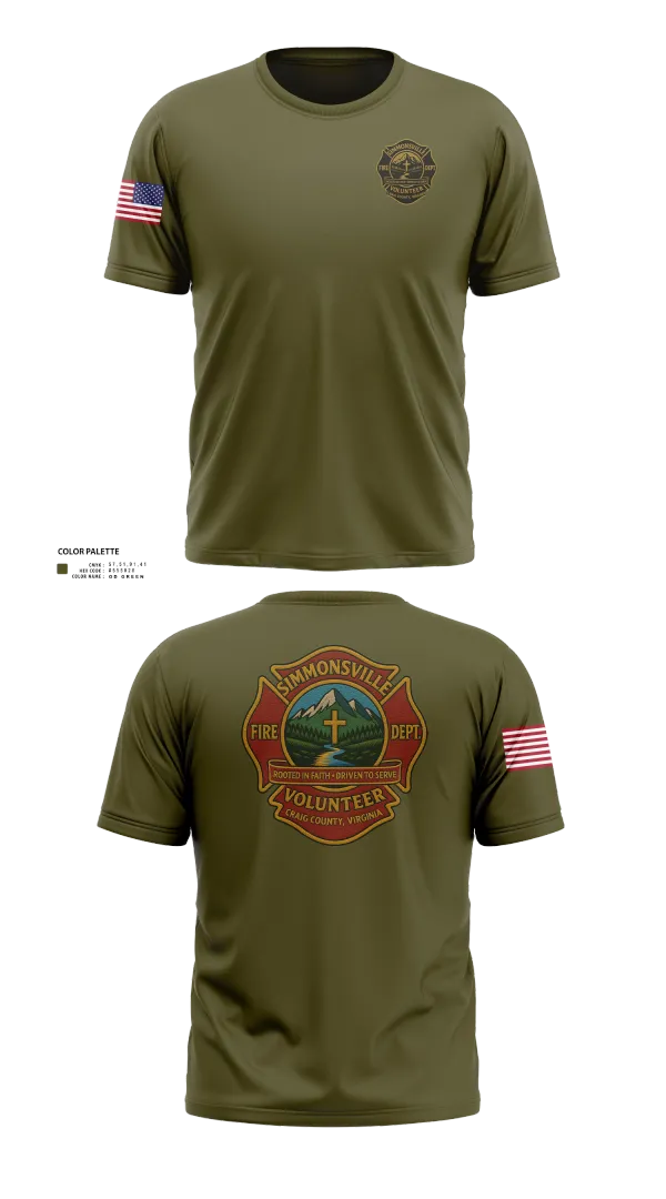 Old School Cotton Feel Shirt, Simmonsville VFD, , Teamtime, Team time, sublimation, custom sports apparel, team uniforms, spirit wear, spiritwear, sports uniforms, custom shirts, team store, custom team store, fundraiser sports, apparel fundraiser