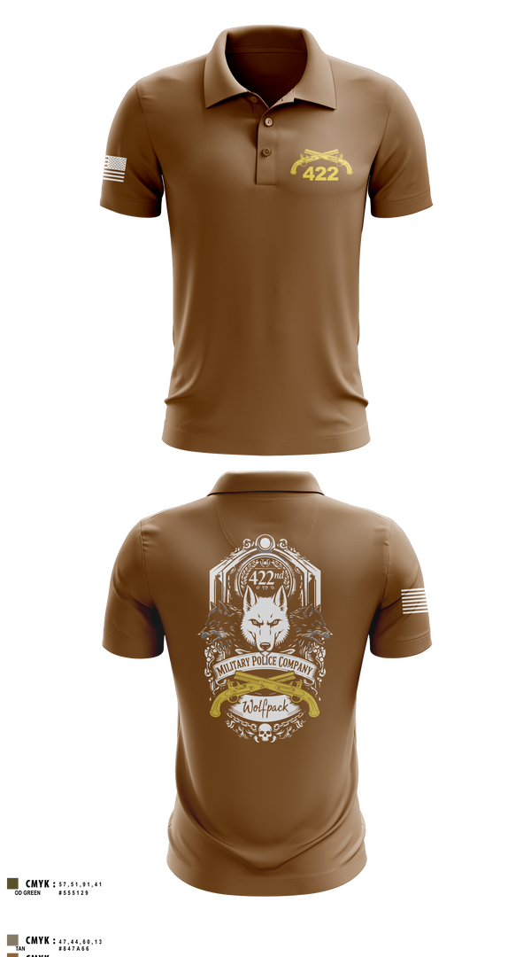 Short Sleeve Performance Polo, 422nd Military Police Company, Army, Teamtime, Team time, sublimation, custom sports apparel, team uniforms, spirit wear, spiritwear, sports uniforms, custom shirts, team store, custom team store, fundraiser sports, apparel fundraiser