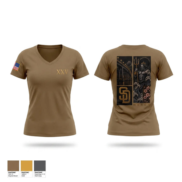 Womens Short Sleeve Vneck Shirt, MSRON, Navy, Teamtime, Team time, sublimation, custom sports apparel, team uniforms, spirit wear, spiritwear, sports uniforms, custom shirts, team store, custom team store, fundraiser sports, apparel fundraiser
