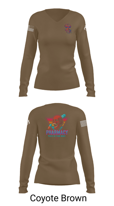 Madigan Pharmacy 51616730 Women's Long Sleeve V-neck Shirt - 17
