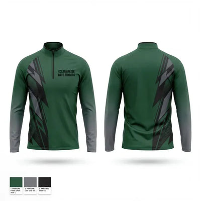 Ocean Breeze Wave Runners 62388964 Quarter Zip Jacket - 1
