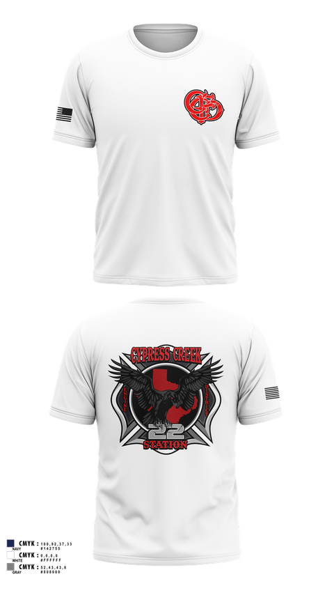 Old School Cotton Feel Shirt, Cy creek fire 22, , Teamtime, Team time, sublimation, custom sports apparel, team uniforms, spirit wear, spiritwear, sports uniforms, custom shirts, team store, custom team store, fundraiser sports, apparel fundraiser
