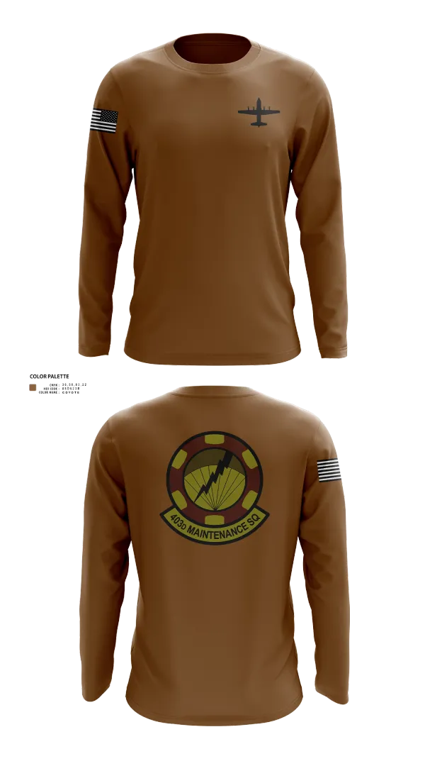 Long Sleeve Performance Shirt, 403 Maintenance Sqd, Air Force, Teamtime, Team time, sublimation, custom sports apparel, team uniforms, spirit wear, spiritwear, sports uniforms, custom shirts, team store, custom team store, fundraiser sports, apparel fundraiser