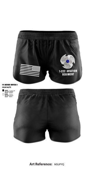 Ranger Panties, 1-222 Aviaition Regiment, Army, Teamtime, Team time, sublimation, custom sports apparel, team uniforms, spirit wear, spiritwear, sports uniforms, custom shirts, team store, custom team store, fundraiser sports, apparel fundraiser