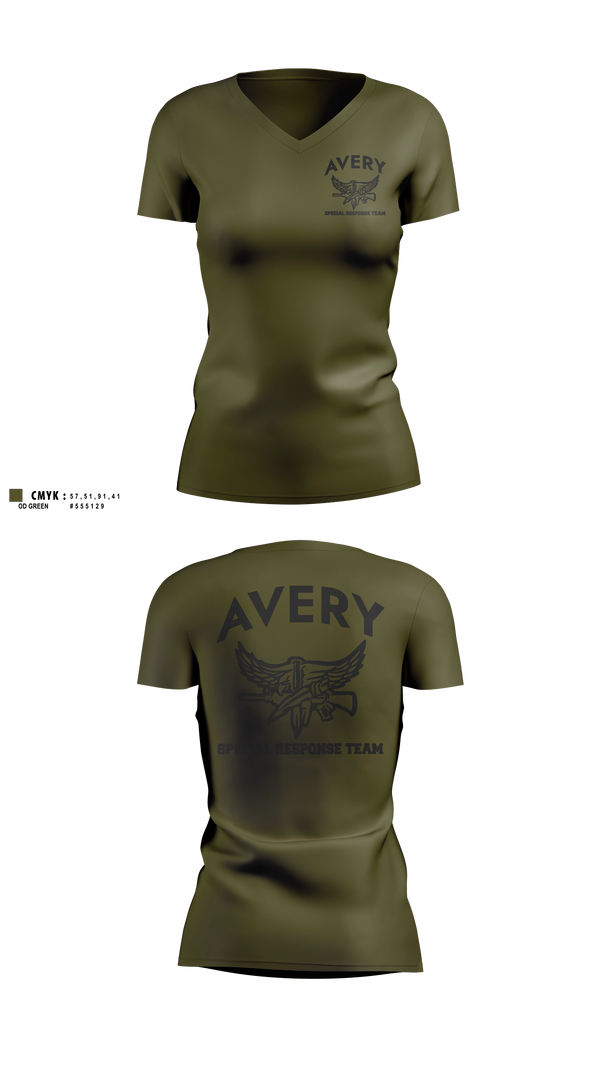 Womens Short Sleeve Vneck Shirt, Avery SRT, Police, Teamtime, Team time, sublimation, custom sports apparel, team uniforms, spirit wear, spiritwear, sports uniforms, custom shirts, team store, custom team store, fundraiser sports, apparel fundraiser