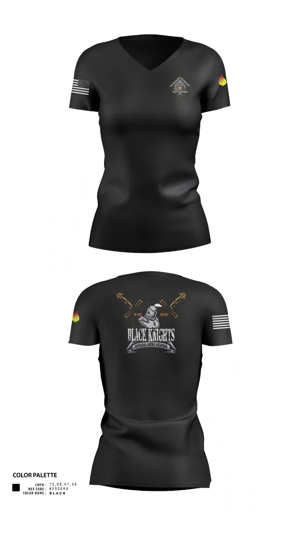 Womens Short Sleeve Vneck Shirt, B Co 832nd OD BN, , Teamtime, Team time, sublimation, custom sports apparel, team uniforms, spirit wear, spiritwear, sports uniforms, custom shirts, team store, custom team store, fundraiser sports, apparel fundraiser