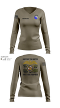 729 Quarter Master Unit 34151644 Women's Long Sleeve V-neck Shirt - 21