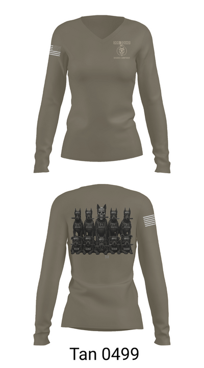 4th ID 54560452 Women's Long Sleeve V-neck Shirt - 77