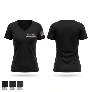 Womens Short Sleeve Vneck Shirt, Houston Police Northeast Patrol, Police, Teamtime, Team time, sublimation, custom sports apparel, team uniforms, spirit wear, spiritwear, sports uniforms, custom shirts, team store, custom team store, fundraiser sports, apparel fundraiser