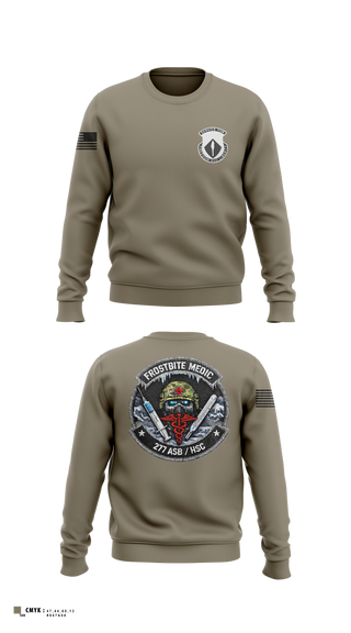 Crew Neck Sweatshirt, 277th ASB Frostbite Medics, Army, Teamtime, Team time, sublimation, custom sports apparel, team uniforms, spirit wear, spiritwear, sports uniforms, custom shirts, team store, custom team store, fundraiser sports, apparel fundraiser