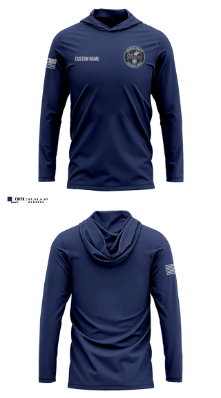 Long Sleeve hooded sunshirt, Harrison County Emergency Squad, EMS/EMT, Teamtime, Team time, sublimation, custom sports apparel, team uniforms, spirit wear, spiritwear, sports uniforms, custom shirts, team store, custom team store, fundraiser sports, apparel fundraiser