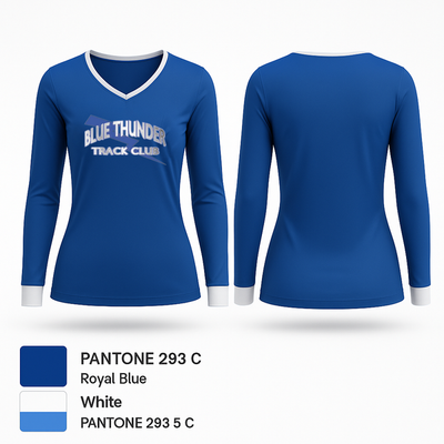 Blue Thunder 38805148 Women's Long Sleeve V-neck Shirt - 1