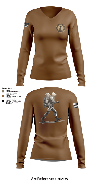 7th special force group Women's Long Sleeve V-neck Shirt - 2