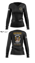 1-501st Iron Dragons NCO Corps Women's Long Sleeve V-neck Shirt - 11