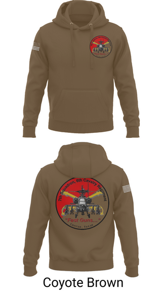 Hoodie, 7th Squadron, Sixth Cavalry Regiment, , Teamtime, Team time, sublimation, custom sports apparel, team uniforms, spirit wear, spiritwear, sports uniforms, custom shirts, team store, custom team store, fundraiser sports, apparel fundraiser