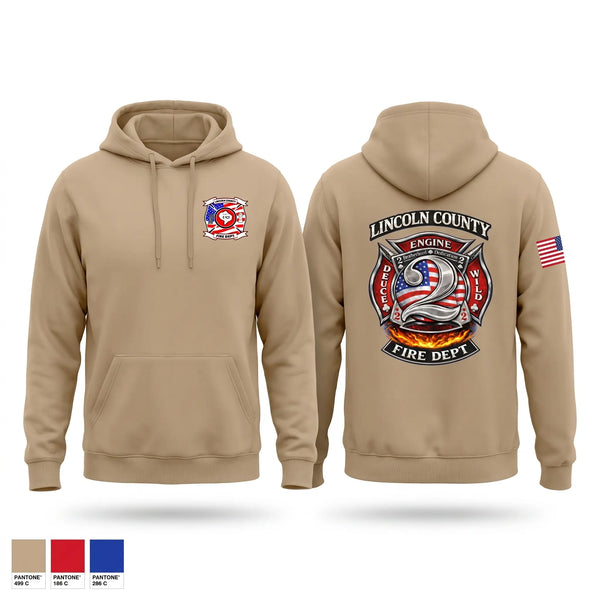 Hoodie, Lincoln County fire department station 2, Fire Department, Teamtime, Team time, sublimation, custom sports apparel, team uniforms, spirit wear, spiritwear, sports uniforms, custom shirts, team store, custom team store, fundraiser sports, apparel fundraiser