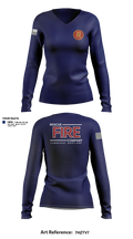 Rescue Fire Company 97502473 Women's Long Sleeve V-neck Shirt - 6