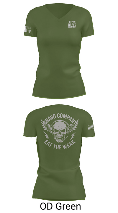 112th Signal Battalion B CO 38281413 Women's Short Sleeve V-neck Shirt - 48