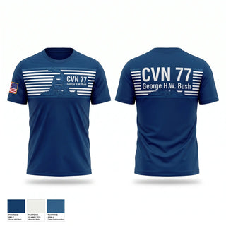 Short Sleeve Performance Shirt, CVN 77 George HW. Bush, Navy, Teamtime, Team time, sublimation, custom sports apparel, team uniforms, spirit wear, spiritwear, sports uniforms, custom shirts, team store, custom team store, fundraiser sports, apparel fundraiser