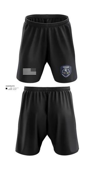 Athletic Shorts With Pockets, Pulaski County Coroner’s Office, Police, Teamtime, Team time, sublimation, custom sports apparel, team uniforms, spirit wear, spiritwear, sports uniforms, custom shirts, team store, custom team store, fundraiser sports, apparel fundraiser