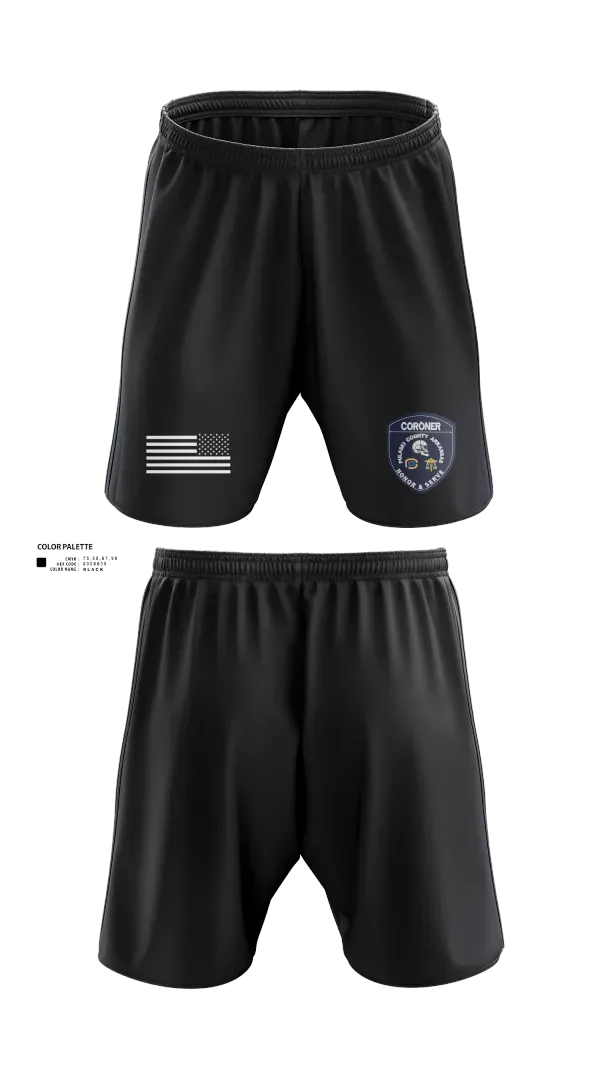 Athletic Shorts With Pockets, Pulaski County Coroner’s Office, Police, Teamtime, Team time, sublimation, custom sports apparel, team uniforms, spirit wear, spiritwear, sports uniforms, custom shirts, team store, custom team store, fundraiser sports, apparel fundraiser
