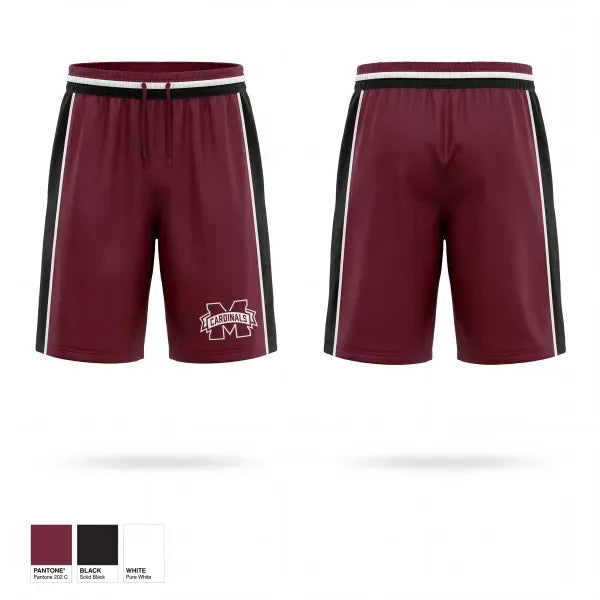 Athletic Shorts With Pockets, Maud Cardinals, Baseball, Teamtime, Team time, sublimation, custom sports apparel, team uniforms, spirit wear, spiritwear, sports uniforms, custom shirts, team store, custom team store, fundraiser sports, apparel fundraiser