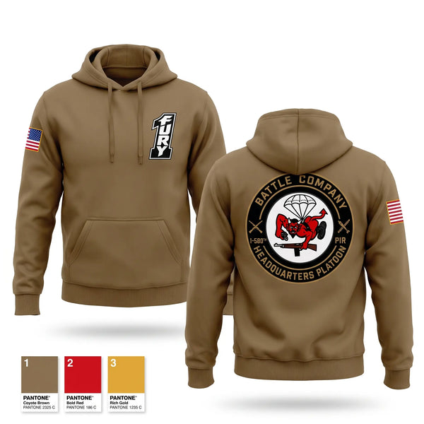 Hoodie, BATTLE COMPANY 1-508PIR, Army, Teamtime, Team time, sublimation, custom sports apparel, team uniforms, spirit wear, spiritwear, sports uniforms, custom shirts, team store, custom team store, fundraiser sports, apparel fundraiser