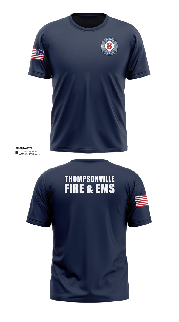 Short Sleeve Performance Shirt, Thompsonville Fire & EMS, Fire Department, Teamtime, Team time, sublimation, custom sports apparel, team uniforms, spirit wear, spiritwear, sports uniforms, custom shirts, team store, custom team store, fundraiser sports, apparel fundraiser
