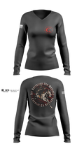 1st Battalion 2nd Marines Charlie Co Veteran 59013691 Women's Long Sleeve V-neck Shirt - 1