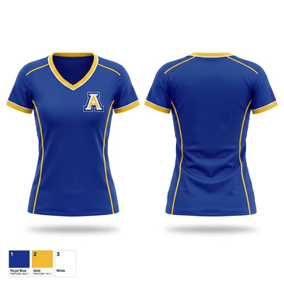 Velva Aggies Women's Short Sleeve V-neck Shirt - 1