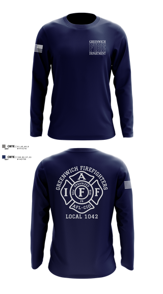 Long Sleeve Performance Shirt, Greenwich Fire Local 1042, Fire Department, Teamtime, Team time, sublimation, custom sports apparel, team uniforms, spirit wear, spiritwear, sports uniforms, custom shirts, team store, custom team store, fundraiser sports, apparel fundraiser
