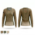 tiger battalion 74579626 Women's Long Sleeve V-neck Shirt - 1