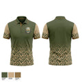 Airborne Veterans Gold Club 26189096 Short Sleeve Performance Polo - 1