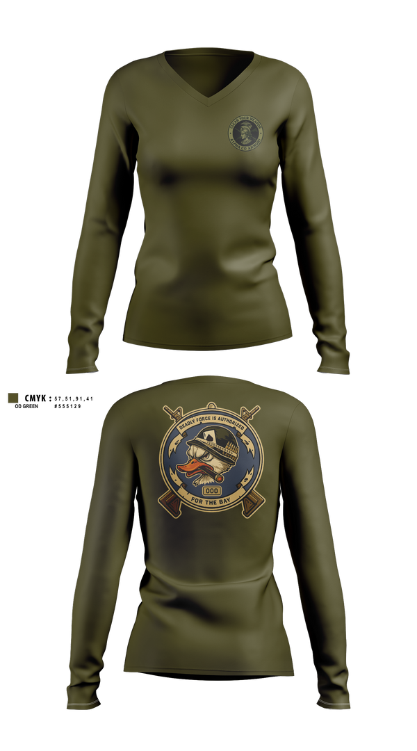 Womens Long Sleeve Vneck Shirt, MCSFBN A CO, Marines, Teamtime, Team time, sublimation, custom sports apparel, team uniforms, spirit wear, spiritwear, sports uniforms, custom shirts, team store, custom team store, fundraiser sports, apparel fundraiser