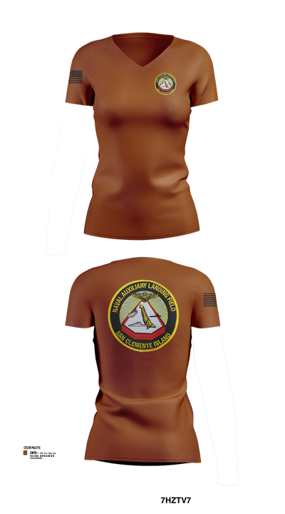 NAVAL AUXILIARY LANDING FIELD SAN CLEMENTE ISLAND 84948296 Women's Short Sleeve V-neck Shirt - 102