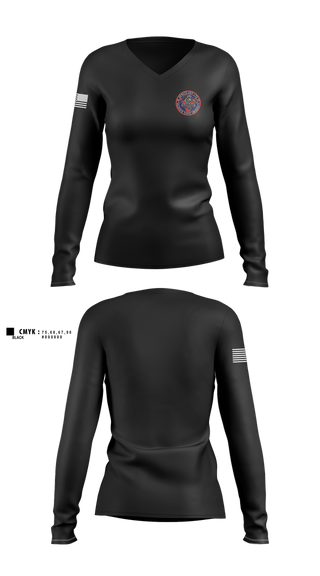 Womens Long Sleeve Vneck Shirt, Det 172, , Teamtime, Team time, sublimation, custom sports apparel, team uniforms, spirit wear, spiritwear, sports uniforms, custom shirts, team store, custom team store, fundraiser sports, apparel fundraiser