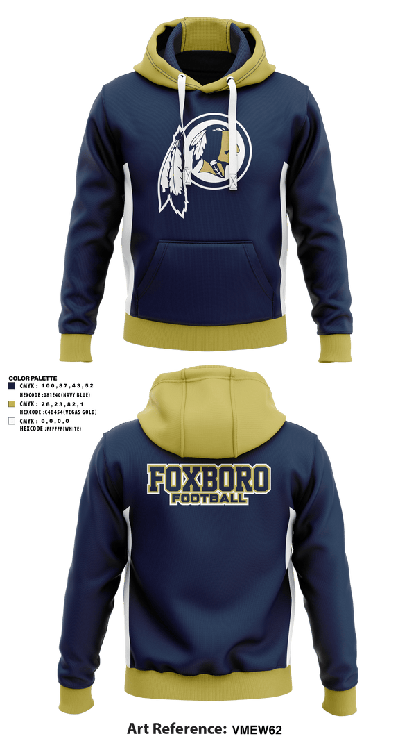 Hoodie, Foxboro Youth Football And Cheerleading, Football, Teamtime, Team time, sublimation, custom sports apparel, team uniforms, spirit wear, spiritwear, sports uniforms, custom shirts, team store, custom team store, fundraiser sports, apparel fundraiser