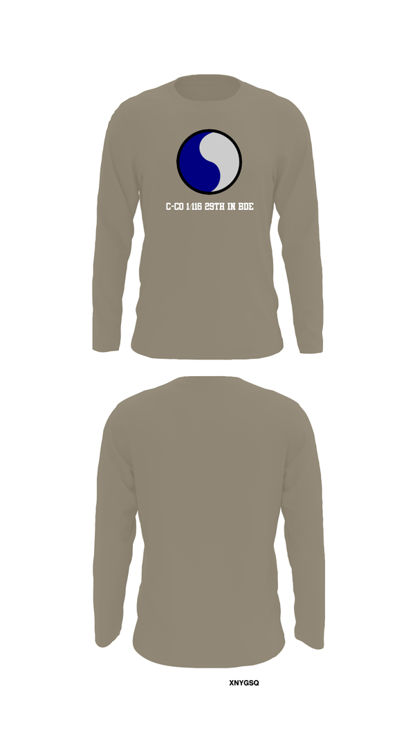 Long Sleeve Performance Shirt, C-Co 1/116 29th IN BDE, , Teamtime, Team time, sublimation, custom sports apparel, team uniforms, spirit wear, spiritwear, sports uniforms, custom shirts, team store, custom team store, fundraiser sports, apparel fundraiser