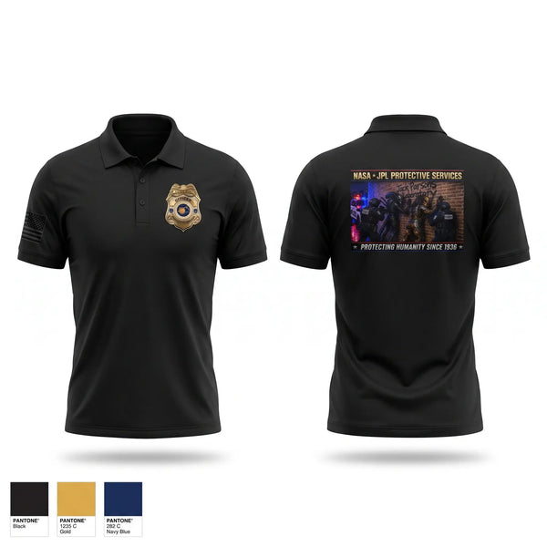 Short Sleeve Performance Polo, NASA POLICE, Police, Teamtime, Team time, sublimation, custom sports apparel, team uniforms, spirit wear, spiritwear, sports uniforms, custom shirts, team store, custom team store, fundraiser sports, apparel fundraiser