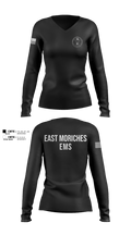 East Moriches Community Ambulance 82979004 Women's Long Sleeve V-neck Shirt - 102