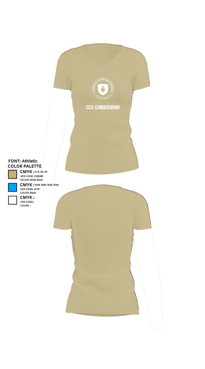 CCS Conquerors 77297130 Women's Short Sleeve V-neck Shirt - 33